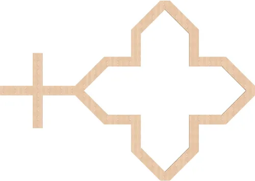 Miniatura 4 de Laird Paneles decorativos de pared de madera con calado, grandes, 31 1/8 pulgadas de ancho x 23 3/8 pulgadas de alto x 1/4 pulgadas de alto, roble