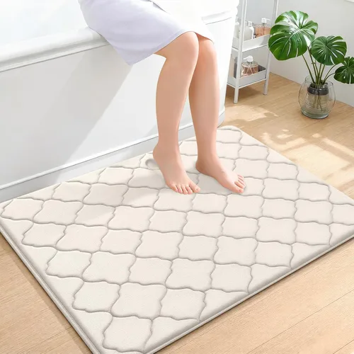 Miniatura 83 de OLANLY Alfombra de Baño de Espuma Viscoelástica de 24 x 16 pulgadas, Ultra Suave y Absorbente, Alfombras de Baño Antideslizantes, Cómodas, Lavables