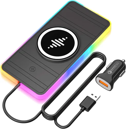 Cargador inalámbrico magnético para iPhone 17/16/15/14/13/12, almohadilla de carga inalámbrica rápida con cable de extensión, cargador portátil