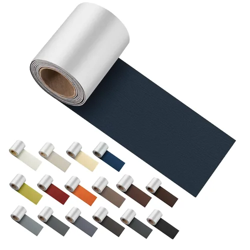 Miniatura 40 de ILOFRI Cinta de Parche de Reparación de Cuero 3x60 pulgadas, Respaldo de Fuerte Adhesión Autoadhesivo Kit de Reparación de Vinilo y Cuero para Sofá