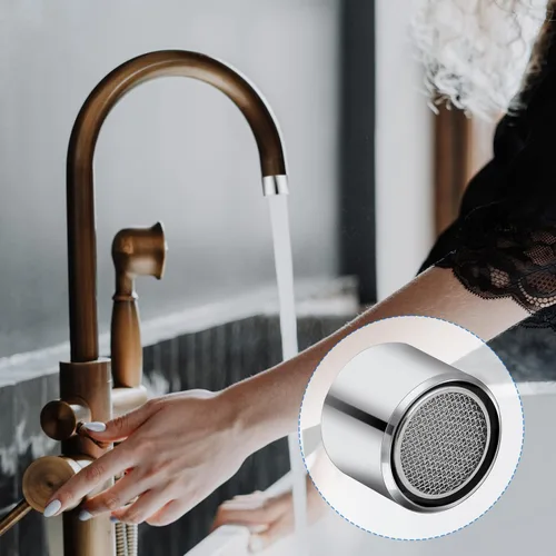 Miniatura 3 de 4 piezas de filtro de fregadero de baño aireador de grifo de cocina con carcasa de latón rosca hembra 55/64 pulgadas aireador para fregadero filtro