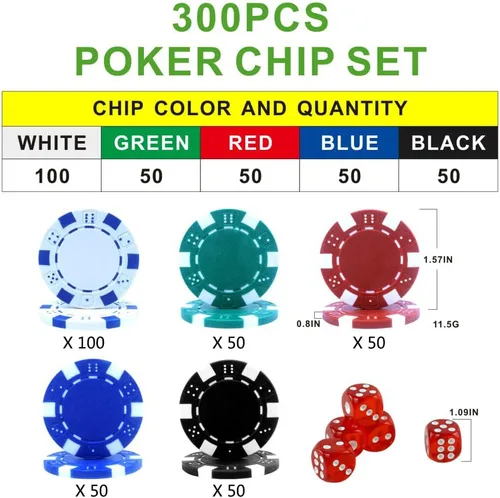 Miniatura 3 de PUREPLAY Juego de fichas de póquer de 0.41 oz - 300 fichas de póquer de casino con bolso de tela Oxford de alta resistencia para Texas Holdem