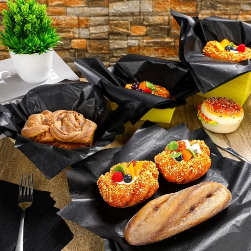 Miniatura 4 de Estune 240 hojas de papel para delicatessen de 12 x 12 pulgadas, hojas de papel sándwich de cera seca, a prueba de aceite, para cestas de alimentos