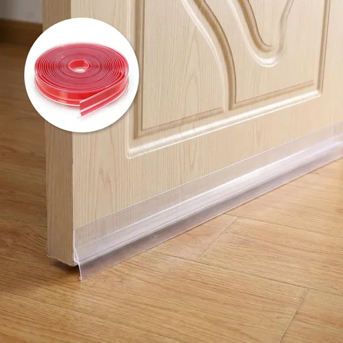 Miniatura 6 de Tapón de puerta en forma de T de 1.37 pulgadas x 40 pies, tira de sellado de silicona para huecos de ventanas, burlete para ducha, cinta de sellado