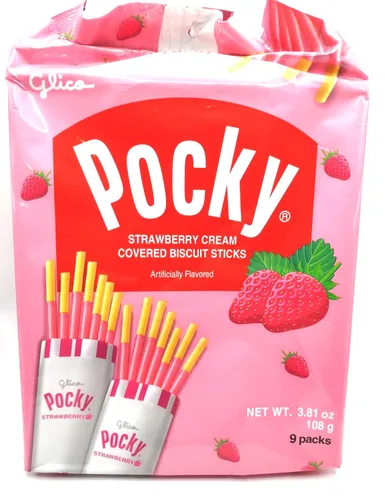 Miniatura 4 de Palitos Pocky, paquete de aperitivos japoneses de variedad de Pocky de 3 piezas de snacks asiáticos - Poky Stix de fresa, chocolate, galletas