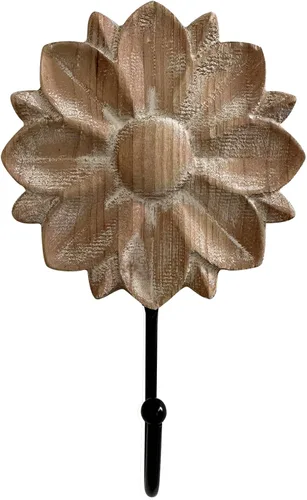 dwellington Ganchos para Toallas con Flores Ganchos Decorativos Colgador para Colgar Ropa, Llaves, Toallas - Gancho Decorativo de Montaje en Pared