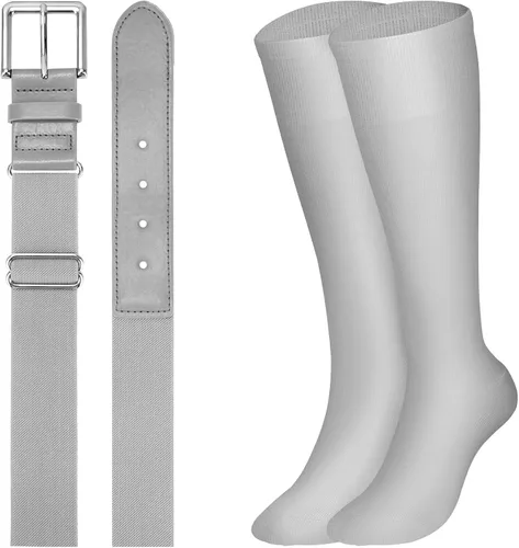 Miniatura 15 de XZQTIVE Conjunto combinado de calcetines de béisbol y softbol y cinturón de béisbol y sóftbol, calcetines de fútbol hasta la rodilla para niños
