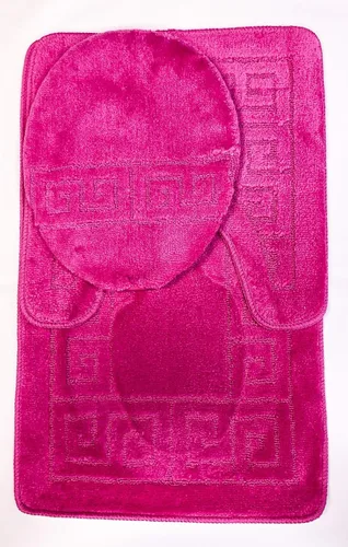 Miniatura 12 de WPM WORLD PRODUCTS MART Juego de 3 alfombras de baño con patrón de alfombra de baño (20 x 32 pulgadas)/alfombrilla de contorno grande