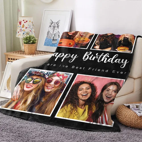 Miniatura 4 de Novgarden Regalos de cumpleaños para mujeres, manta personalizada con imagen, manta de fotos personalizada, ideas de regalos de cumpleaños para mujer