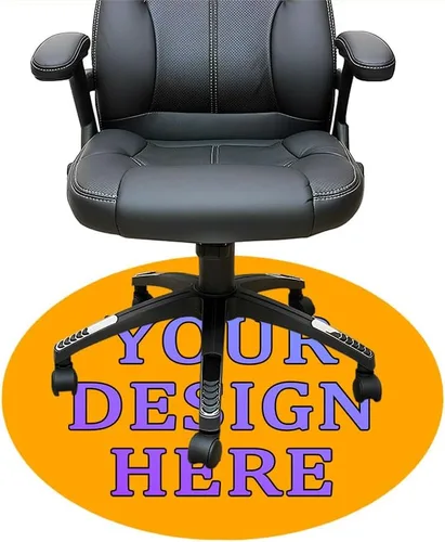Miniatura 14 de Tapete redondo personalizado para silla de escritorio de oficina, diseño de tu propio logotipo de foto, texto, alfombrillas circulares