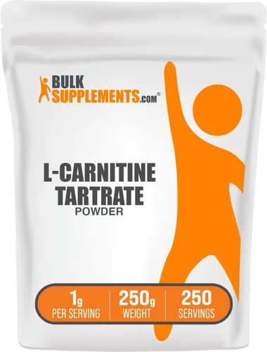 BulkSupplements. com L-carnitina L-tartrato en polvo - Suplemento de carnitina, tartrato de L-carnitina, L carnitina 1000 mg - Suplemento de