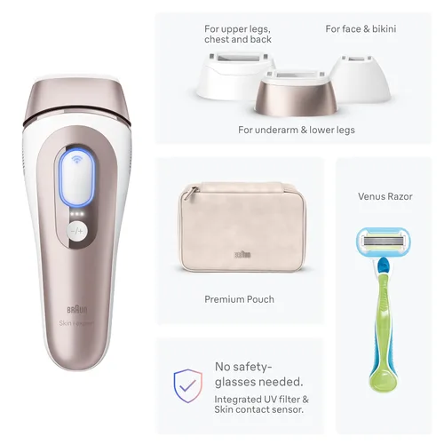 Miniatura 11 de Braun Smart IPL, Skin i·Expert Pro 7, el mejor dispositivo de depilación de VOGUE, depilación IPL para mujeres y hombres, reducción permanente