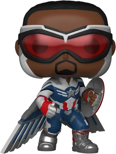 Funko POP! El halcón y el soldado de invierno # 819 - Capitán América [pose de acción] Exclusivo