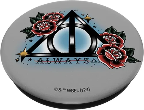 Miniatura 2 de Harry Potter Always Deathly Hallows Símbolo floral Retrato PopSockets intercambiables PopGrip