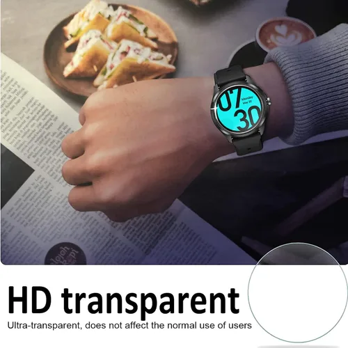 Miniatura 2 de Lamshaw Protector de pantalla compatible con Basznrty Smart Watch, [3 unidades] Película protectora de pantalla de vidrio templado 9H compatible