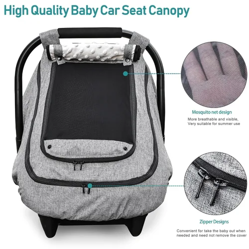 Miniatura 5 de YVMVDV - Funda impermeable para asiento de automóvil para bebé, funda de asiento de automóvil patentada para clima frío para bebés, cubierta