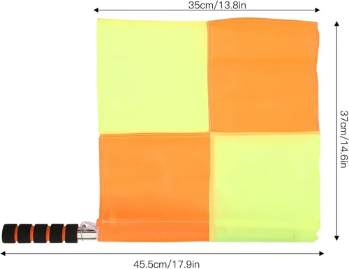 Miniatura 3 de 2 banderas de árbitro de linesman bandera de mano de fútbol linesman banderas con bolsa para eventos deportivos, fútbol, voleibol, pista de fútbol