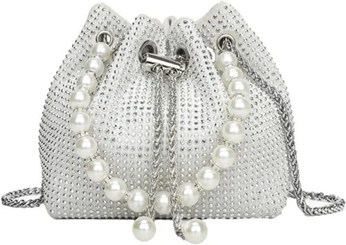 Bolso de mano de noche con cristales para mujeres y niñas, bolso cruzado brillante para boda, graduación, fiesta, club, bolsos de mano