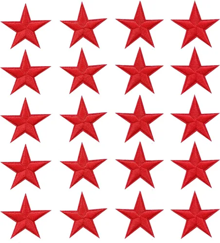 Miniatura 20 de 5 parches para planchar con estrellas negras, parches bordados para ropa, chaquetas, sombreros, mochilas, jeans (3.2 pulgadas)