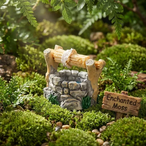 Miniatura 2 de BESPORTBLE Juego de 24 figuras de pozo de agua en miniatura: accesorios de jardín de hadas para decoración de micro paisajes, kit de adornos de pozo