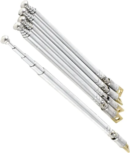 Miniatura 3 de uxcell Antena telescópica universal telescópica, 180 grados, 4.3 in-12.6 in de longitud, 5 secciones receptor de control aéreo para equipo de radio