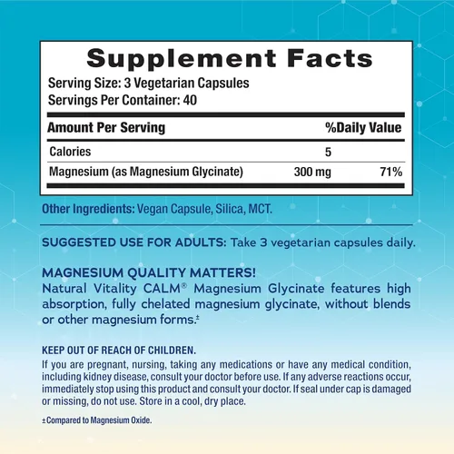 Miniatura 2 de Natural Vitality Magnesio tranquilo, 120 CT