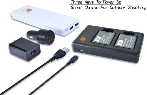Miniatura 3 de DSTE NB-6L NB-6LH Cargador de batería dual rápido con cable micro USB compatible con Canon CB-2LY y PowerShot SX530 HS, S95, SX610 HS, SX280 HS