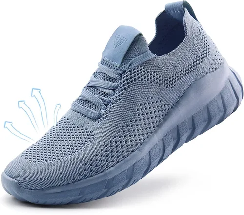 Miniatura 3 de JABASIC Women Casual Slip On Loafers Breathable Knit Walking Shoes Lightweight Sneakers
