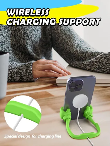Miniatura 6 de Cesta de Pascua esencial para adolescentes, niñas, niños, soporte para teléfono celular: soporte ajustable para teléfono perezoso para escritorio