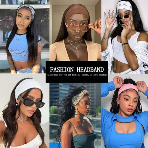 Miniatura 7 de XTREND 6 piezas de diademas para mujer, bandas elásticas cruzadas torcidas, diademas para yoga, entrenamiento, antideslizantes, suaves