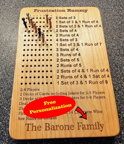 Miniatura 2 de Tablero de juego Rummy de la frustración de 8 jugadores