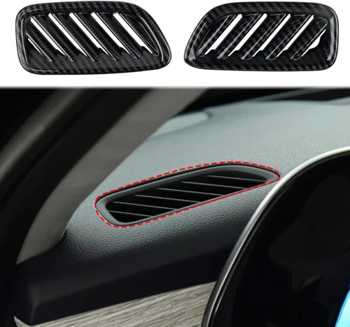 Cubierta de ventilación de aire lateral superior de fibra de carbono, kit de ajuste de salida de CA, interior para Hyundai Palisade 2020-2025