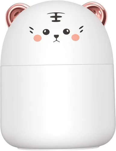 Toyvian Mini humidificador de tigre de dibujos animados USB portátil de oficina con luz nocturna compacta silenciosa ultrasónica humectante de aire