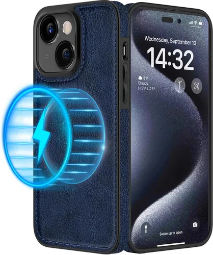 Miniatura 15 de LOHASIC MagSafe, funda de piel sintética suave y magnética para iPhone 15 Pro, de piel sintética, para hombres y mujeres, funda delgada de diseñador