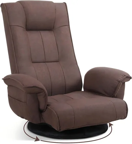 Miniatura 16 de Folding Floor Gaming Chair with Back Support, 14-Position Adjustable Recliner - Padded Cushion with Breathable Linen & Cotton Blend for Adults &