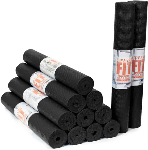 Miniatura 8 de 12 or 16-Pack Value Yoga Mat, 68" x 24" Non Slip Exercise Mat, 3mm Thick Gym Mat, Bulk Non Toxic Yoga Mats for Schools and Studios