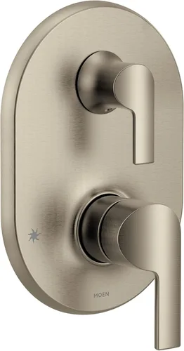 Moen UTS2611BN Doux M-CORE Serie 3 - Moldura de ducha con 2 manijas con válvula de transferencia integrada, requiere válvula, níquel cepillado