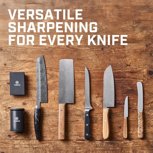 Miniatura 5 de TUMBLER Pro Rolling Knife Sharpener™ - Afilado de cuchillos hecho fácil - Kit de afilado de cuchillos rodante con sistema de disco removible - Negro