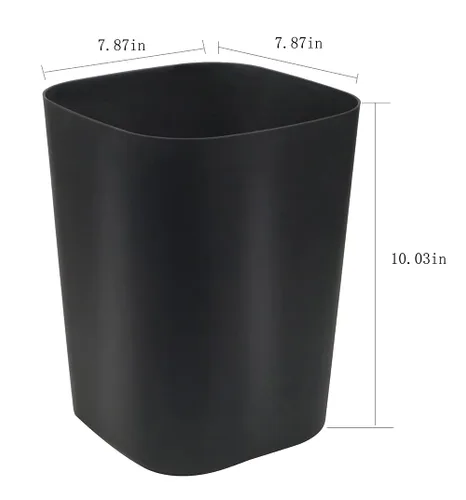 Miniatura 2 de Besli Cubo de basura pequeño de 2 galones para baño, dormitorio, cocina, oficina (negro, 1 unidad)