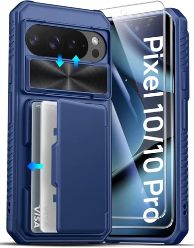 Miniatura 15 de ATATOO Funda tipo cartera para Google Pixel 10 Pro XL, tarjetero integrado (3-5 tarjetas) [bloqueo RFID] y cubierta de cámara deslizante, protección