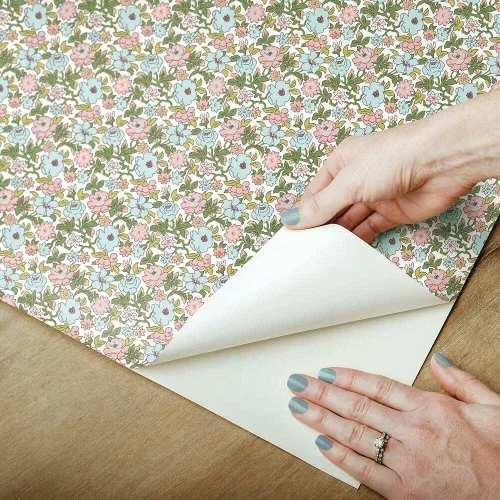 Miniatura 4 de RoomMates RMK11316RL Papel pintado de vid gris floral Ditzy