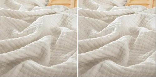 Miniatura 26 de PHF Manta de Muselina de Algodón 100%, Tamaño Queen 90"x90", Manta de Gasa Ligera de 4 Capas, Manta Minimalista Transpirable Suave como Nube para 02
