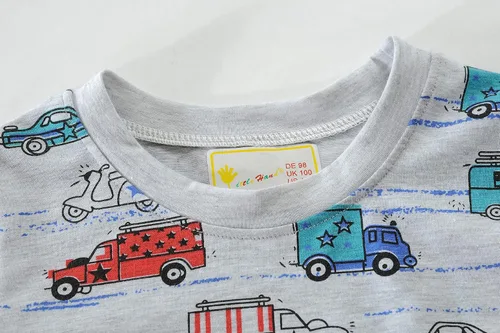 Miniatura 23 de Little Hand Pijamas para niños pequeños, Monster Truck 100% algodón, dinosaurio para niños, 2 piezas, ropa de dormir, conjuntos de ropa de dormir