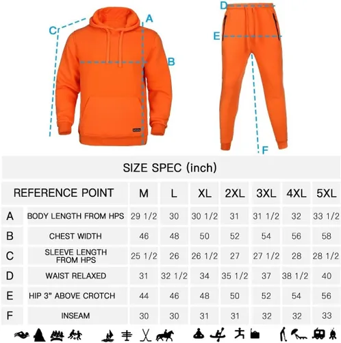 Miniatura 6 de Conjunto deportivo de forro polar con capucha para hombre, 2 piezas, conjunto casual para correr