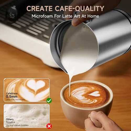 Miniatura 5 de Espumador de leche 4 en 1 para café, espumador automático de espuma fría y caliente, vaporizador de leche de un solo toque y espumador para café