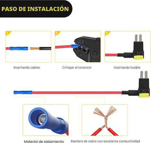 Miniatura 2 de Nilight 10 unidades Micro 2 fusible TAP de 12V para añadir a un circuito, adaptador de hoja ATR con portafusibles de 20A II, adaptador de circuitos