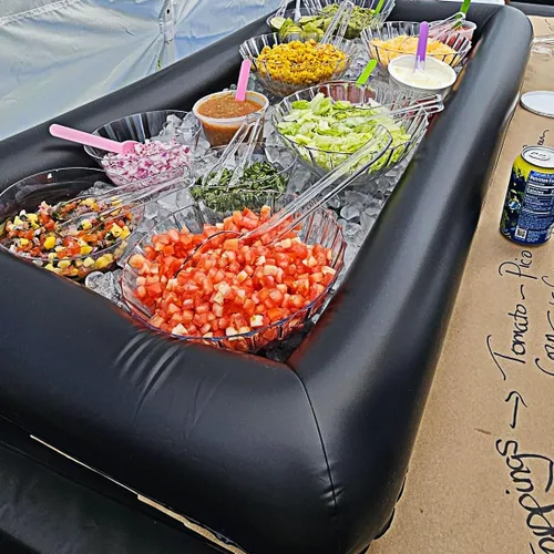 Miniatura 5 de Barras de servir inflables para bufé de hielo, bandejas para servir ensaladas, soporte para bebidas y alimentos, contenedores refrigerantes