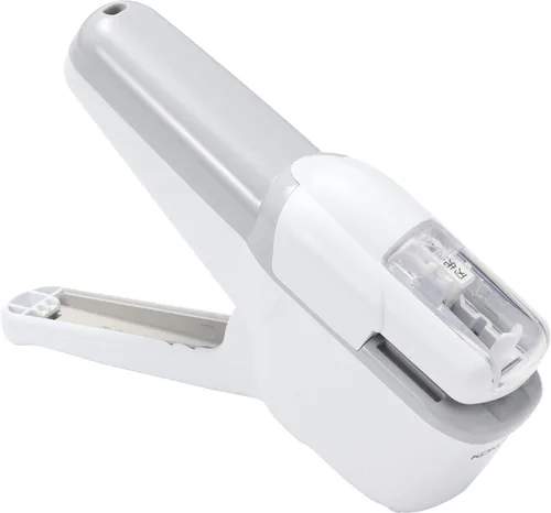 Miniatura 9 de Kokuyo, Grapadora sin grapas, Harinacs de mano sin grapas, hasta 10 hojas sin grapas, grapadora compacta portátil sin agujeros, blanca, importada
