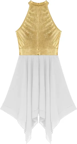 Miniatura 5 de YOOJOO Vestido de baile litúrgico sin mangas con dobladillo irregular para mujer