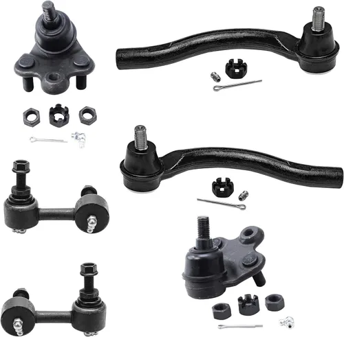 Miniatura 248 de Detroit Axle – Kit de suspensión delantera para Hyundai 2013-2018 Santa Fe 2 enlaces de barra de estabilizador 4 varillas de amarre interiores
